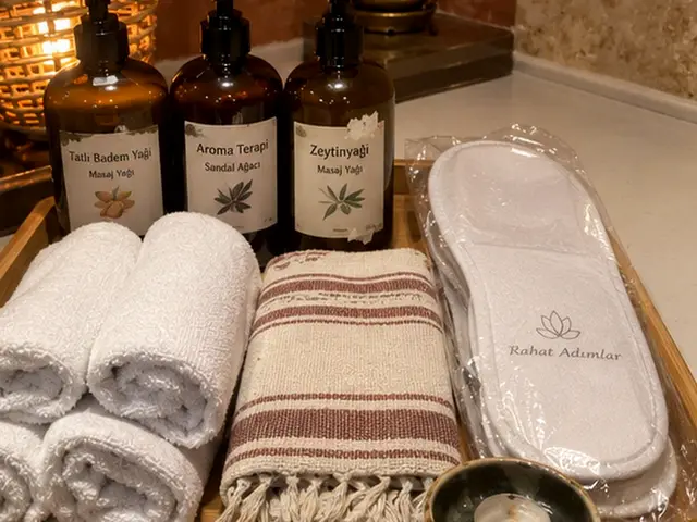 Tatlı badem, aromaterapi ve zeytinyağı; havlu, peştemal ve terlik — Kemerburgaz, Masaj Salonun